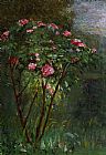 Gustave Caillebotte Famous Paintings - Rose Bush in Flower